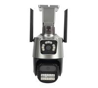 Cámara de Seguridad PTZ, Cámara de Seguridad WiFi HD de Pantalla Dual de 4 MP para Exteriores con Detección Humana, Audio de 2 Vías, Cámara de Vigilancia Impermeable IP66 con