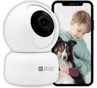 Cámara de seguridad Wi-Fi para interiores, motorizada, marca KONYKS CAMINI, con detección de movimiento, grabación de 3MP, visión nocturna de 5 metros y compatible con tarjetas Micro SD de hasta 128GB