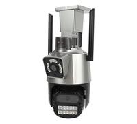 Cámara de Seguridad WiFi de 8MP, PTZ de 360 Grados, Detección de Movimiento, Visión Nocturna IP66 a Prueba de Agua, Monitoreo de Doble Canal y Pantalla Dual, Cámaras