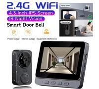 Cámara de timbre de vídeo inteligente inalámbrica, 1080P HD con visión nocturna, WiFi 2,4G, detección de movimiento, audio bidireccional y servicio en la nube Doorbell