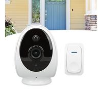 Cámara de Timbre Inalámbrica, 1080P HD WiFi Video Doorbell Camera con Visión Nocturna Infrarroja, Audio de 2 Vías, Reproducción de Video, Alimentado por Batería para Monitorear la