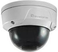 Cámara de vigilancia de red GEMINI FCS-3402 de LevelOne – Cámara tipo cúpula – Para uso en exteriores e interiores – Resistente a vandalismo / Resistente a la intemperie – Color (día y noche)
