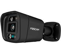 Cámara de vigilancia Foscam V5EP de 5 megapíxeles con alimentación a través de Ethernet (PoE), integrada con un foco y una sirena de alarma (negra)