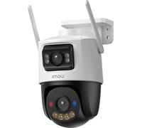 Cámara de vigilancia Imou Cruiser Dual 2 Pro de 4+4 MP con conexión Wi-Fi, luz de advertencia roja y azul, tecnología Aurora™ de imagen en condiciones de poca luz y dos lentes independientes