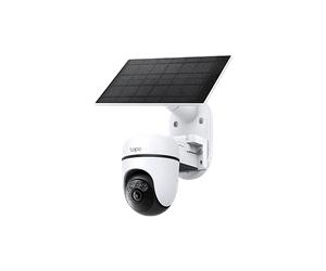 Cámara de vigilancia IP - TP-Link Tapo TC90 Kit, Panel Solar, DCI 2K, 3MP, Función visión nocturna, 360º, Exterior, Visión Nocturna a Color, Blanco