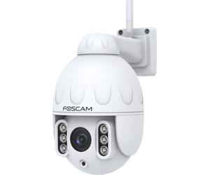 Cámara de vigilancia tipo domo FOSCAM SD4, con resolución de 4 megapíxeles, doble banda WLAN, función PTZ (pan, inclinación y zoom), zoom óptico de 4x y visión nocturna hasta 50 metros