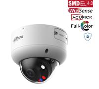 Cámara domo WizSense Dahua, 8 megapíxeles, con doble luz inteligente y función de disuasión activa, lente varifocal