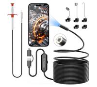 Cámara endoscópica 1920 HD con 8 LEDs, grado de protección IP67, cable de 5 metros, pinza de agarre de 160 cm