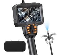 Cámara Endoscópica con Luz,con Pantalla 5" y Cámara 1080P, Cámara Endoscopio IP67 Impermeable,6,5mm Semirrígida Impermeable,Tarjeta SD 32 GB Incluida,para Inspección de Motor, Vehículos y Tuberías