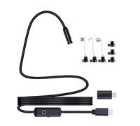 Cámara endoscópica de inspección para teléfono inteligente con punta LED, sonda de 8 mm, clasificación IP67, juego de lentes laterales con imán de gancho para tuberías Cámara de inspección de teléfono