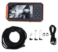Cámara endoscópica industrial, pantalla IPS de 5 pulgadas, resolución HD 1080P, doble lente de 7,9 mm, grado de protección IP67, inspección impermeable de tuberías con cable semirrígido de 5 metros (1