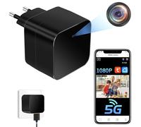 Camara Espia WiFi 5G, Mini Cámara Oculta Camuflada Invisible USB Cargador | Conexión Inalámbrica, Doble Banda 2.4G/5G, 1080P HD, Detección Movimiento,App Tuya, Uso Interior, Grabación en Bucle
