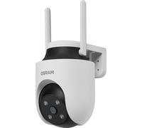 Cámara exterior inteligente OSRAM SMART+ WiFi, 360°, 4MP, 2K, IP65, con función de giro y balanceo, visión nocturna de 10 metros, compatible con Alexa, para uso en exteriores, color blanco
