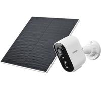 OSRAM Cámara Exterior Smart+ WiFi con batería Solar 4MP 2K IP66 Blanca Cámara Solar Smart+ WiFi para Exteriores, 4 MP, 2K, IP66, Sensor PIR, 6 Meses de garantía, Compatible con Alexa