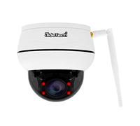 Cámara exterior JideTech PTZ WiFi de 5 MP con zoom 4x, visión nocturna, detección de movimiento y audio bidireccional