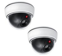 Cámara falsa domo DC2300 2 unidades - LED parpadeante, funciona con pilas