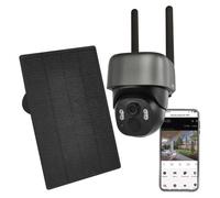 Cámara IP inalámbrica para exteriores EMOS GoSmart WASP, modelo IP-1200G, con batería, WiFi y panel solar