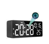 Cámara oculta 4K UHD en el reloj WiFi Cámaras ocultas Grabador de video IP inalámbrico Guardián Inteligente 5 en 1 Cámara de seguridad interior Nanny Cam Ángulo de 140° Visión nocturna/Detección