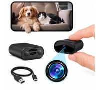 Cámara oculta espía mini 1080P, cámara de seguridad WiFi 2.4G/5G con aplicación inalámbrica, funciona con pilas, ultra gran angular de 150°, visión nocturna HD, grabación remota para uso en interiores