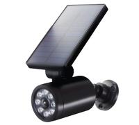 Cámara Solar Vigilancia Simulada con Sensor de Mov, Luz LED Intermitente, Lente