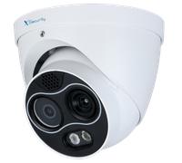 Cámara térmica Turret Dual IP X-Security - 256x192 VOx | Lente 2 mm | Sensibilidad ≤ 40mK - Sensor óptico 1/2.7” 4 Mpx | Lente 2 mm - WizSense, con clasificación de humano y vehículo - Detección de hu