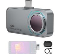 Cámara termográfica TR256i para Android con conexión Type-C, carcasa totalmente metálica de 20 gramos, rango de medición de -15°C a 600°C, resolución de 25 Hz y 256x192, 3 mediciones de temperatura y 