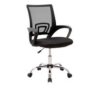 CAMBIA TUS MUEBLES CTM® Silla Escritorio Nala 100x52x54 cm - Infantil y Juvenil con Respaldo Malla 3D, Patas Metálicas, Regulación Altura, Giro 360º y Ruedas, Color Negro