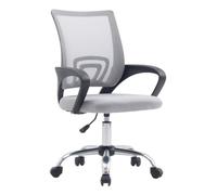 CAMBIA TUS MUEBLES CTM® Silla Escritorio Nala 100x52x54 cm - Infantil y Juvenil con Respaldo Malla 3D, Patas Metálicas, Regulación Altura, Giro 360º y Ruedas, Color Gris