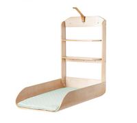 Cambiador de pared con 2 estantes - Verde escarchado natural Roba
