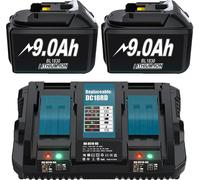 Cambio de batería, capacidad de 9000 mAh, compatible con varios modelos, 2 baterías de 9000 mAh, 1 unidad