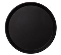 CAMBRO Bandeja Camtread de fibra de vidrio redonda antideslizante, pack de 3 unidades, 40,5 cm Ø, Negro