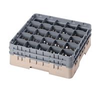 CAMBRO Cesta de lavado 25 comp. 2 alturas Beige