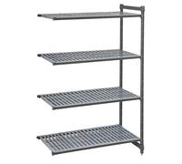 CAMBRO Estantería Basics adicional con 4 estantes ventilados, 149x54x183 cm, Grafito Cepillado