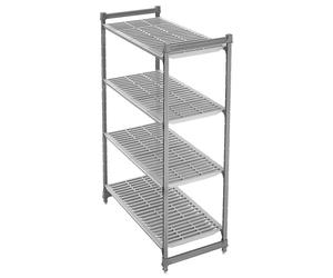 CAMBRO Estantería Basics Plus con 4 estantes ventilados, 91x61x183 cm, Grafito cepillado