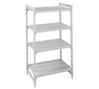 CAMBRO Estantería Premium con 4 estantes ventilados, 138x50x180 cm, Blanco Moteado