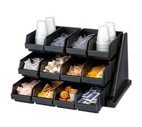CAMBRO Soporte con 12 recipientes VERSA Negro