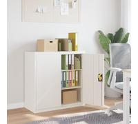 Camerina Armario archivador de Acero Muebles Oficina Armario archivador Oficina Mueble archivador Blanco 90x40x90 cm