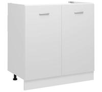 Camerina Armario Inferior para Fregadero de Cocina y Baño, Contrachapada Blanco, 80x46x81,5 cm