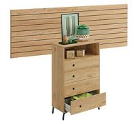 Camila Cabecero de cama con cómoda (2 pzs., Roble gold)