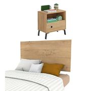 Camila Cabecero de cama con mesita (2 pzs., Roble gold)