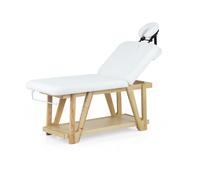 Camilla Fija de Madera para Spa y Estética Weelko SERR (2 Cuerpos) con Estante Inferior y Acolchado de Alto Confort