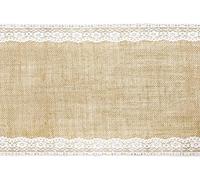 Camino de mesa de yute de 5 eurosm > 2,75 metros, cinta de mesa en rollo, cinta de encaje, 28 cm de ancho, decoración de boda, vintage, nostalgia, boda, decoración de mesa, yute, rústico, madera de