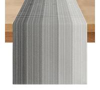 Camino de Mesa Gris Moderno 40 X 240 Primavera Verano Camino de Mesa Exteriores Lavable, Aspecto de Lino, Estilo Rústico Decoracion de Mesa para Comedor, Cocina, Mesa, Fiesta, Vacaciones