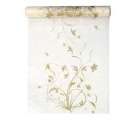 Camino de Mesa Organza Arabesque Crema y Oro