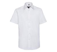 Camisa Oxford De Algodón Mezclado De Cuidado Fácil De Manga Corta Russell