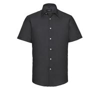Camisa Oxford De Algodón Mezclado De Cuidado Fácil De Manga Corta Russell
