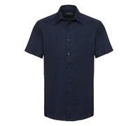 Camisa Oxford De Algodón Mezclado De Cuidado Fácil De Manga Corta Russell