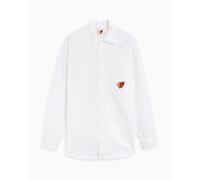 Camisa Sky High Farm Workwear Perennial Logo Unisex Button Down Woven Shirt Unisex Blanco XL