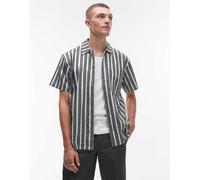 Camisa verde a rayas variadas de trabajo de manga corta Work de Dickies Verde XS
