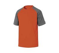 Camiseta de algodon deltaplus color gris naranja talla xl